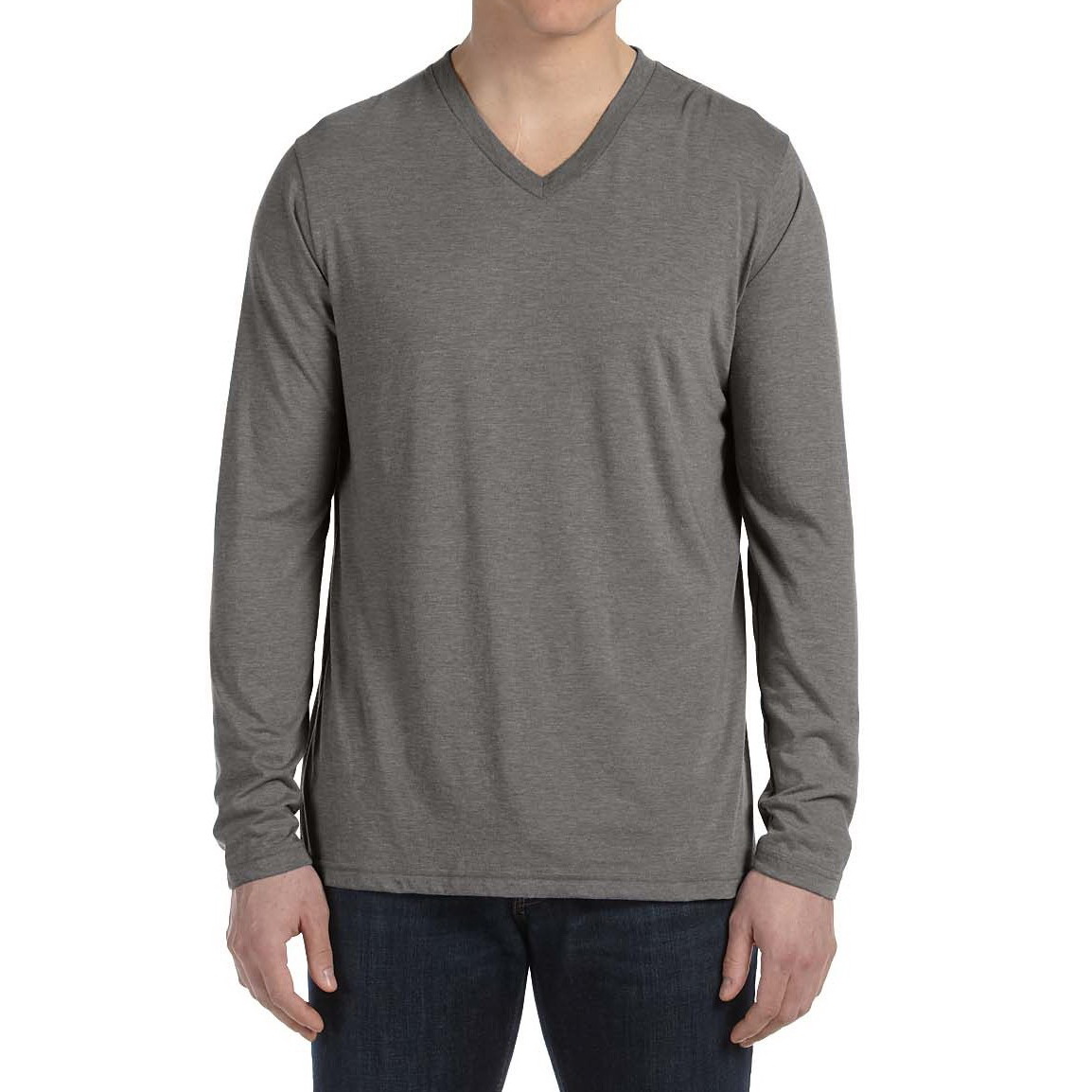 Canvas Unisex Jersey Long-Sleeve V-Neck T-Shirt